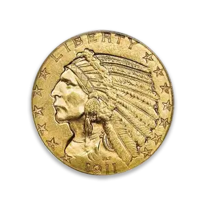 Indian $5 (1908 - 1929) - Circ