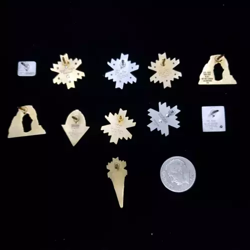 Lot 14K Yellow & White Gold 11 Pcs Olympic Lapel Pins S10BO11-4 (2)