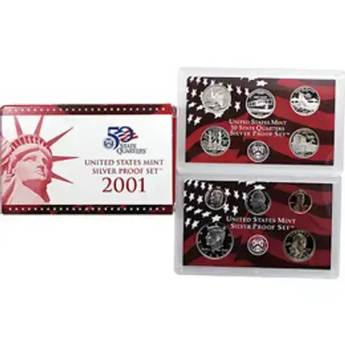 Mint Proof Set - 2001S 10 Piece Silver ($2.91 FV) - Set