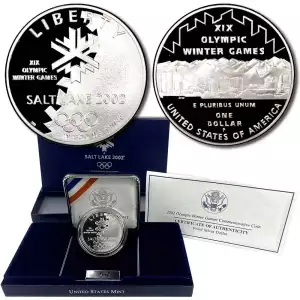 Modern Commemoratives --- Salt Lake City Olympic Games 2002 -Silver- 1 Dollar