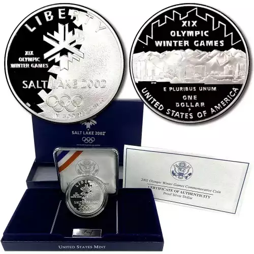 Modern Commemoratives --- Salt Lake City Olympic Games 2002 -Silver- 1 Dollar (2)