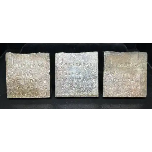 RARE VINTAGE UNIVERSAL KILO SILVER BAR (2)