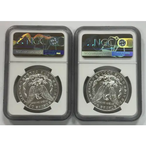 Set of 2 2021 Silver Morgan Dollars 