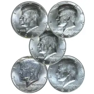 US 40% Silver Coinage - Kennedy Halves 65-70 - Junk Silver