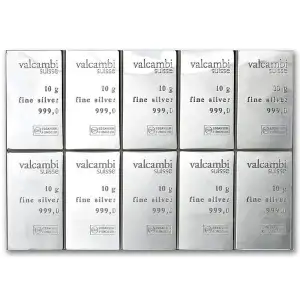 10g x 10 Valcambi Silver CombiBar .9999 (3)