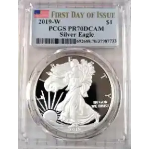 2019-W American Silver Eagle PCGS PR70 DCAM FDOI