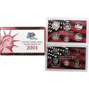 Mint Proof Set - 2001S 10 Piece Silver ($2.91 FV) - Set