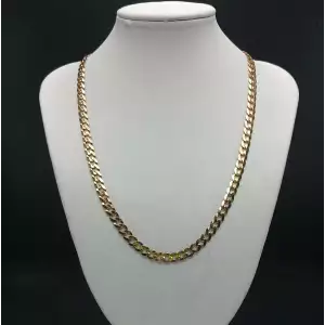 14K Yellow Gold Men’s Curb Chain – 24” 5mm, 17.4g B12-8 (4)