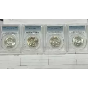 Franklin Half Dollar NGC MS64 4 Coin Set 1960, 61, 62, 63. (2)