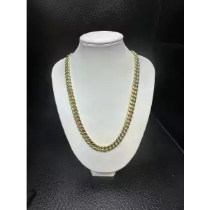 14K Yellow Gold Mens Cuban Chain 22in 7.5mm B4-1 (2)