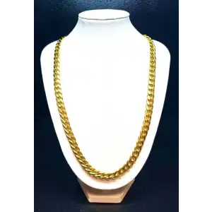 14K Yellow Gold Men's Cuban Chain 22