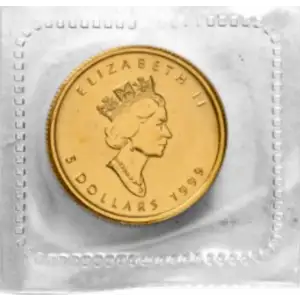 1999 1/20-oz Canadian Gold Maple Leaf