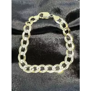 14K Solid Yellow Gold Mens Miami Cuban Curb Bracelet 8 1/4