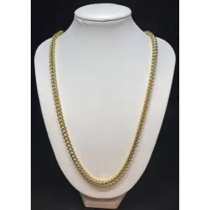 10K Franco Box Style Yellow Gold Necklace -L-27