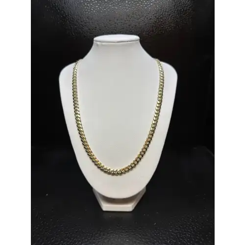 Solid 14K Yellow Gold Mens Cuban Link Necklace Heavy 6MM 26
