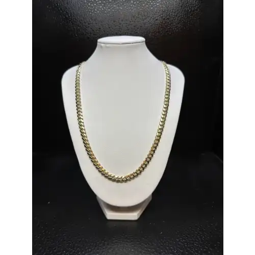 Solid 14K Yellow Gold Mens Cuban Link Necklace Heavy 6MM 26