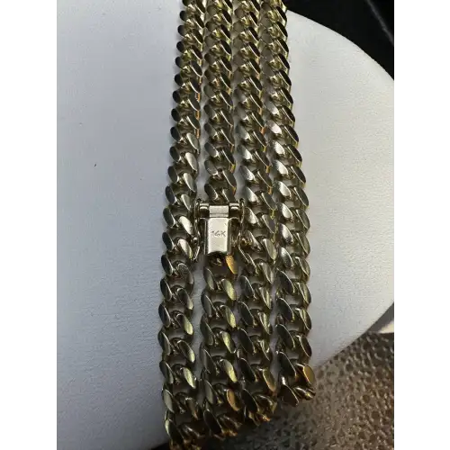 Solid 14K Yellow Gold Mens Cuban Link Necklace Heavy 6MM 26