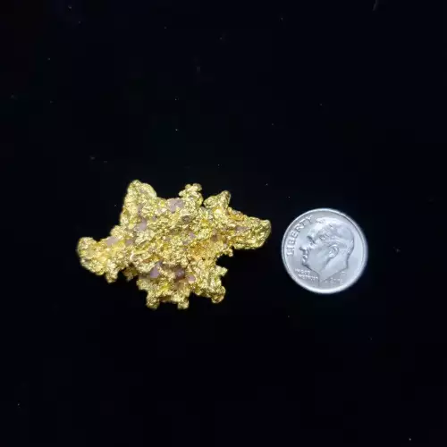 Solid Gold Nugget Completely Natural Huge 28.7gm  DsplCase (3)