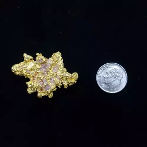 Solid Gold Nugget Completely Natural Huge 28.7gm  DsplCase (4)