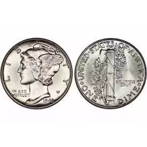US 90% Silver Coinage - Pre 1965 - Junk Silver - Mercury Dime (4)