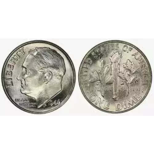 US 90% Silver Coinage - Pre 1965 - Junk Silver - Roosevelt Dime (2)
