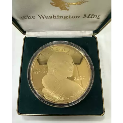 Washington Mint Year 2000 Giant Quarter Pound Golden Proof 4-oz (3)