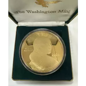 Washington Mint Year 2000 Giant Quarter Pound Golden Proof 4-oz (3)